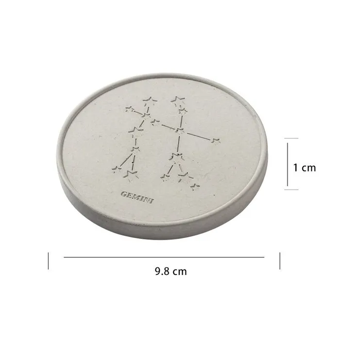 Resinarthub Necklaces Zodiac Coaster Silicone Mold for Jesmonite Art