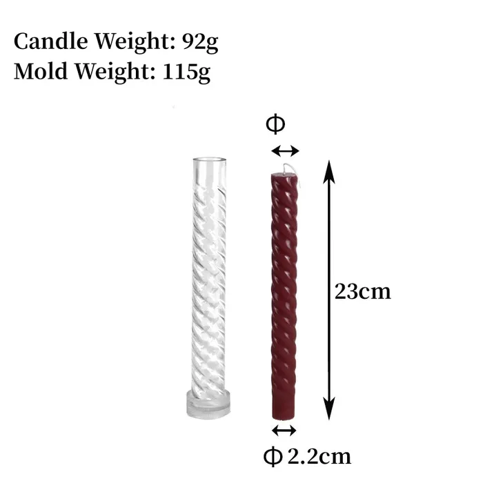 Resinarthub Rings Twist Curve Acrylic Pillar Candle Mold 3 variants
