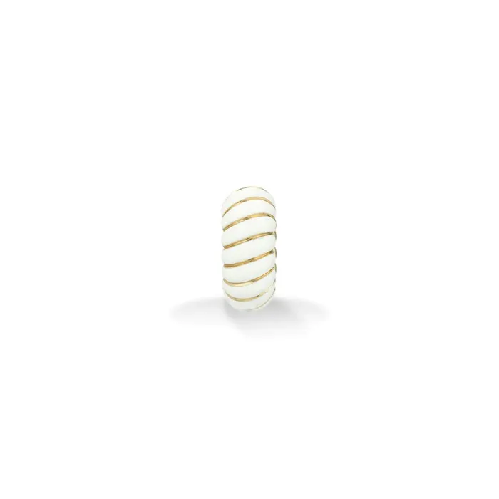 Rings Adina Reyter White Ceramic Wave Big Bead
