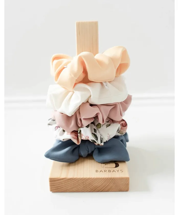 Rings Barbays Soft Peach Floral Scrunchie Barbays