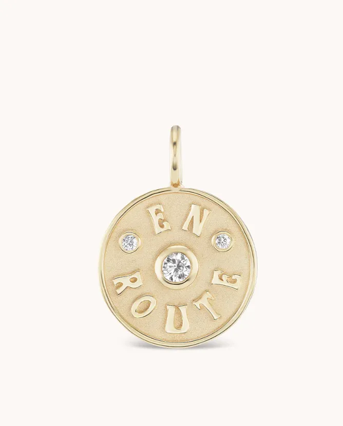 Rings Marlo Laz MINI EN ROUTE WHITE DIAMOND CHARM