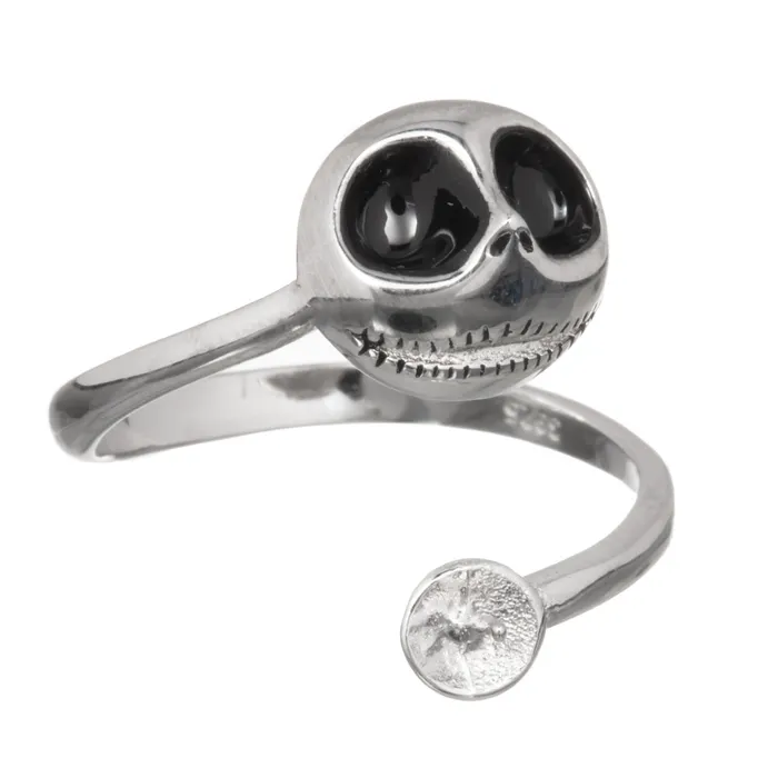 Rings MRAST026 DIY Mount Adjustable Ring 925 Sterling Silver Jack Skellington
