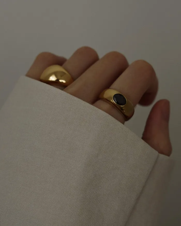 Rings Nadja Black Diamond Dome Ring MYJN