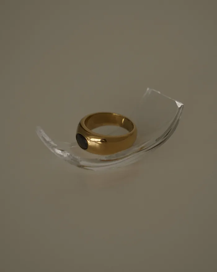 Rings Nadja Black Diamond Dome Ring MYJN