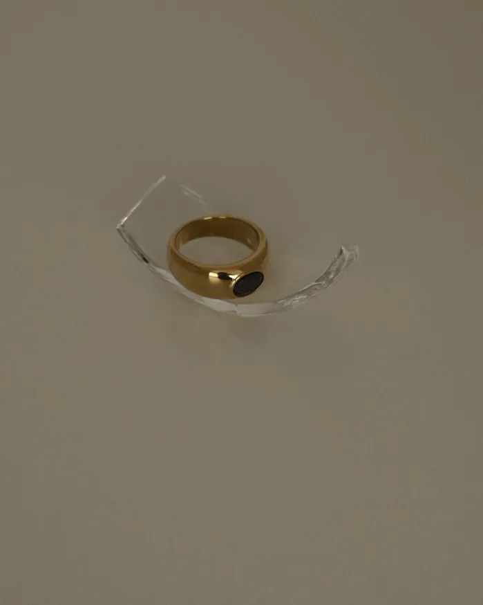 Rings Nadja Black Diamond Dome Ring MYJN