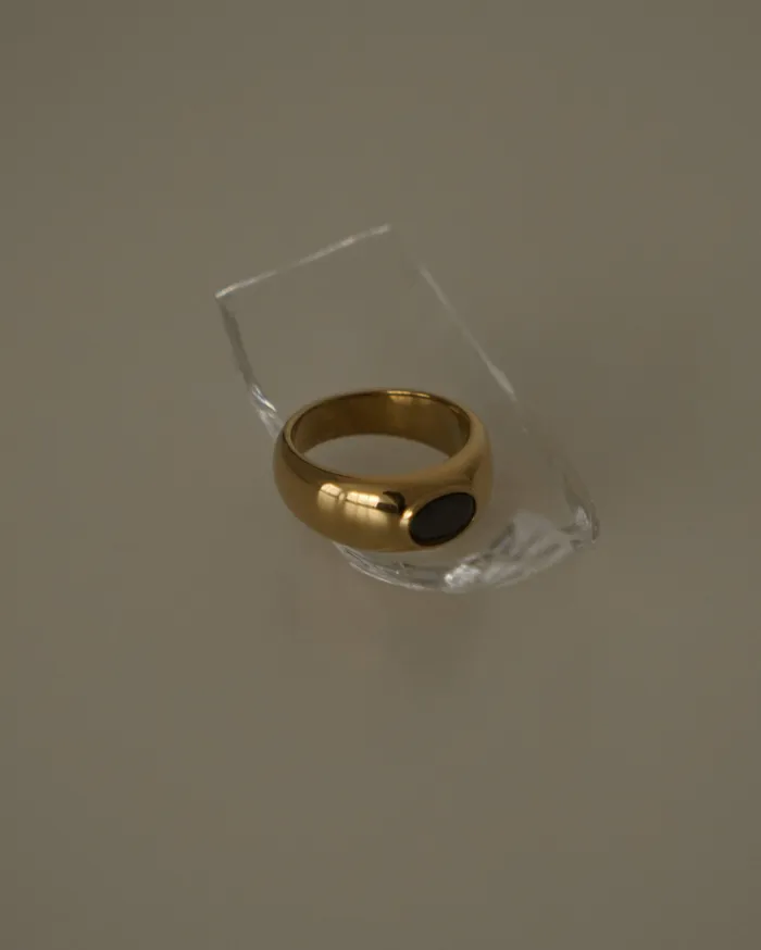 Rings Nadja Black Diamond Dome Ring MYJN