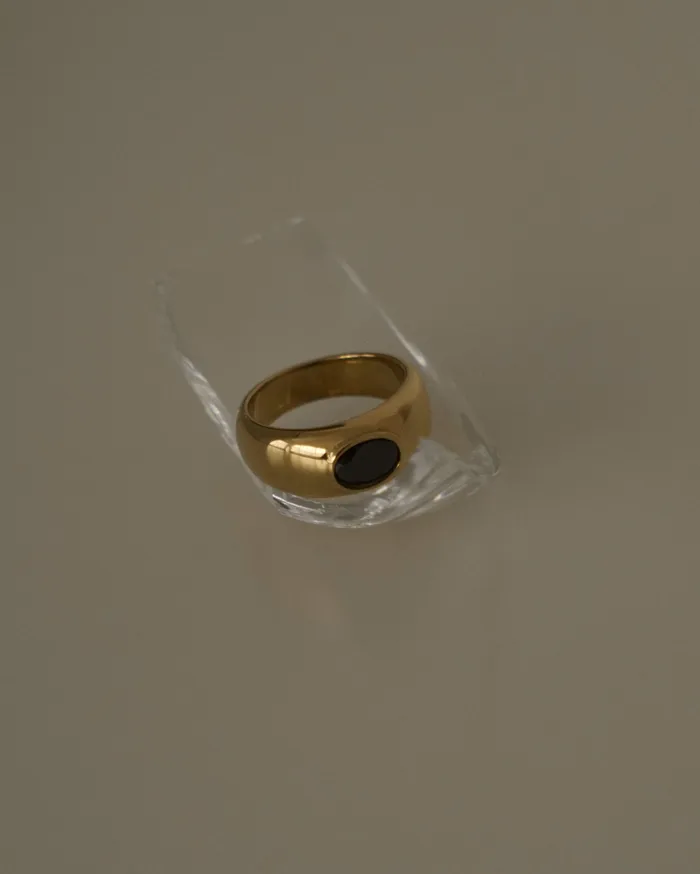 Rings Nadja Black Diamond Dome Ring MYJN