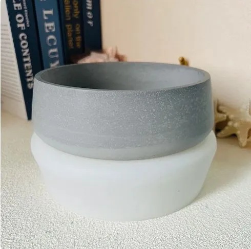 Rings Resin Art Hub Round Candle Storage Jar Silicone Mold