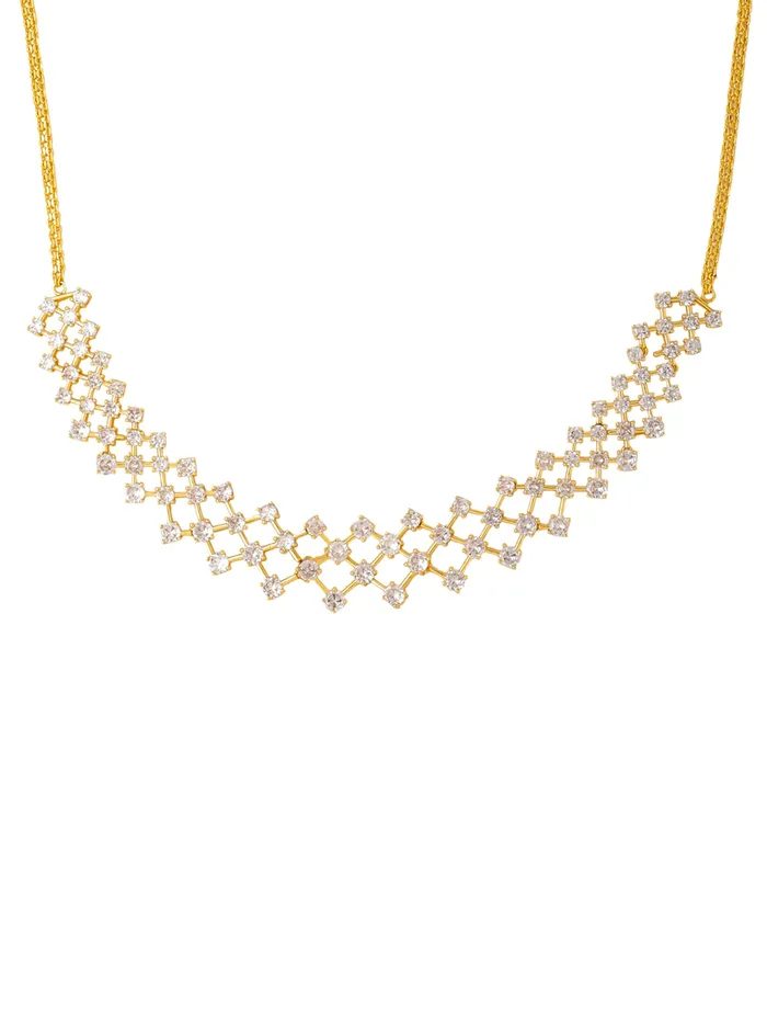 Rings Yellow Chimes Gold Plated Choker Necklace for Women Stunning White Crystal Adjustable Length Gold Rings Yellow Chimes Gold Plated Choker Necklace for Women Stunning White Crystal Adjustable Length Gold