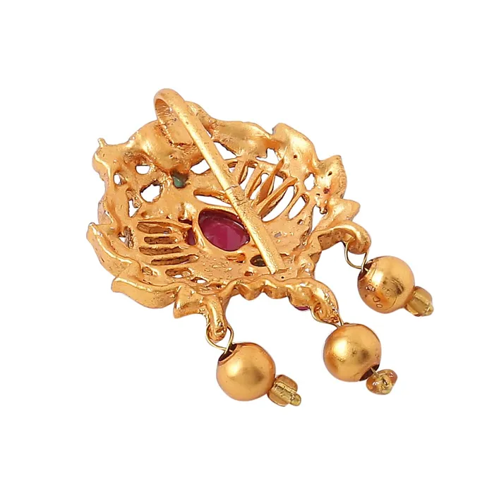 Rings Yellow Chimes Yellow Chimes Choti Jadai Billai Traditional Bridal Hair Accessories for Women Wedding Gold Plated Hair Choti Bridal Jewellery for Women