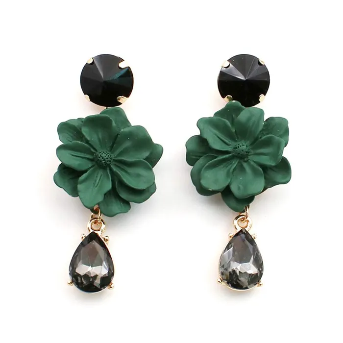Rings Yellow Chimes Yellow Chimes Classic Vintage Bohemia Green Flower Natural Stone Black Crystal Big Dangle Drop Earrings For Women and Girls Rings Yellow Chimes Yellow Chimes Classic Vintage Bohemia Green Flower Natural Stone Black Crystal Big Dangle Drop Earrings For Women and Girls
