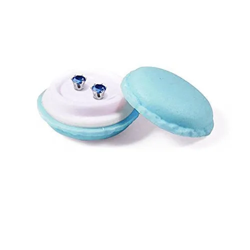Rings Yellow Chimes Yellow Chimes Crystal from Swarovski Stud Earrings in Macaroon Box for Women and Girls Sapphire