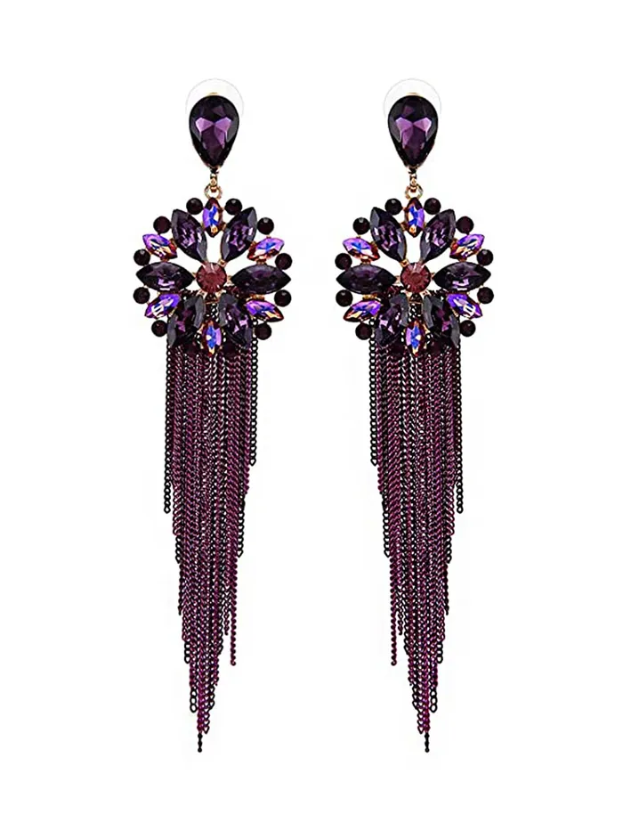 Rings Yellow Chimes Yellow Chimes Danglers Earrings for Women Purple Crystal Earrings Long Chains Tassel Danglers Earrings for Women and Girls Rings Yellow Chimes Yellow Chimes Danglers Earrings for Women Purple Crystal Earrings Long Chains Tassel Danglers Earrings for Women and Girls