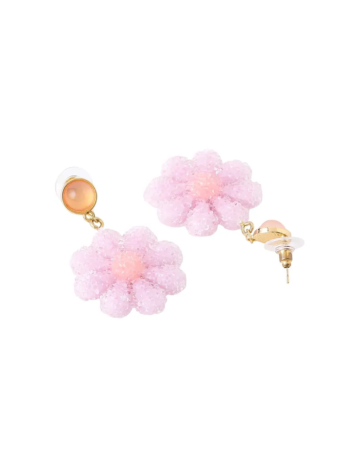 Rings Yellow Chimes Yellow Chimes Earrings for Women and Girls Drop Earrings for Girls Gold Toned Purple Floral Drop Designed Drop Earrings Birthday Gift for girls and women Anniversary Gift for Wife