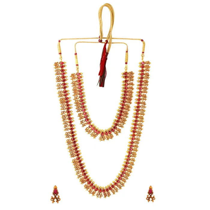 Rings Yellow Chimes Yellow Chimes Jewellery Set for Women and Girls Traditional Red Kundans Necklace Set Gold Plated Multilayer Necklace Set Birthday Gift for girls and women Anniversary Gift for Wife