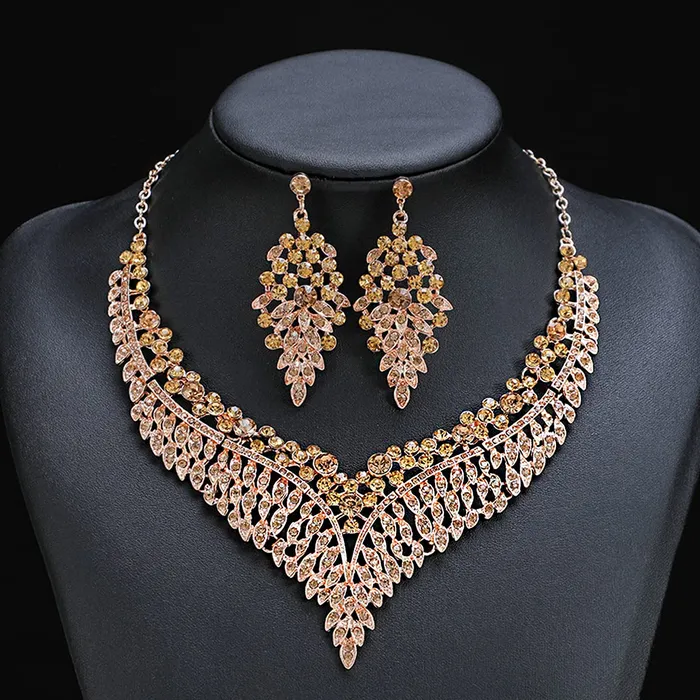 Rings Yellow Chimes Yellow Chimes Jewellery Set For Women Gold Toned Crystal Designed Necklace Set For Women and Girls Valentine Gift for Girls