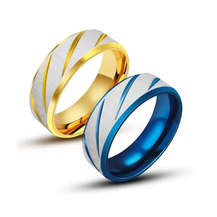 Rings Yellow Chimes Yellow Chimes Rings for Men 2 pcs combo Blue and Gold Stylish Western Stainless Steel Metal band Designed Rings for men and boys Rings Yellow Chimes Yellow Chimes Rings for Men 2 pcs combo Blue and Gold Stylish Western Stainless Steel Metal band Designed Rings for men and boys