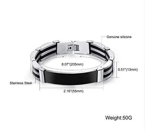 Rings Yellow Chimes Yellow Chimes Stylish 316L Stainless Steel Fashion Classic Style Bracelets for Men Boys Bracelets