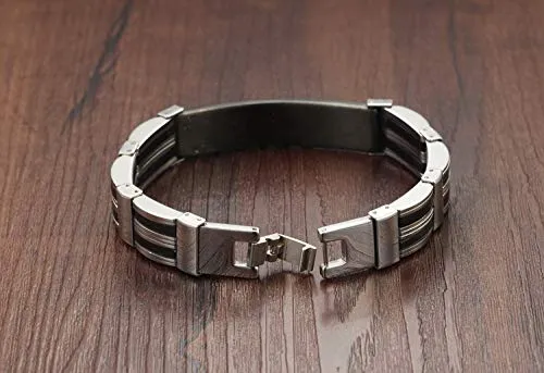 Rings Yellow Chimes Yellow Chimes Stylish 316L Stainless Steel Fashion Classic Style Bracelets for Men Boys Bracelets