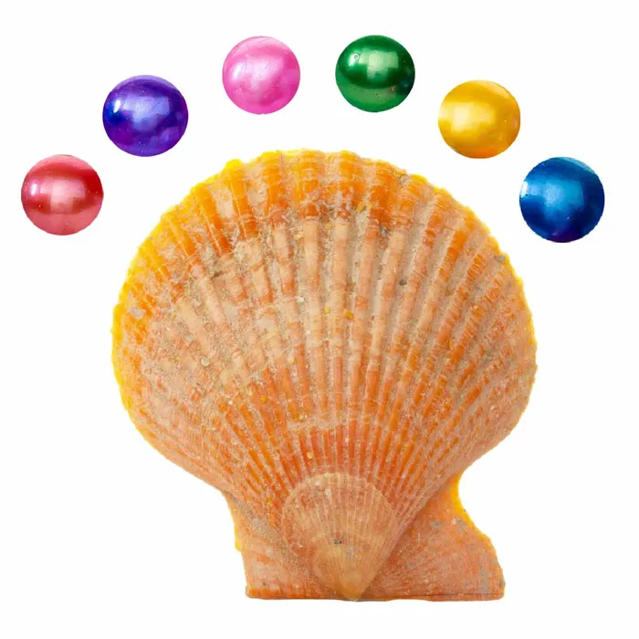 Rings YXB1 Red Shell Oyster Freshwater Round Pearls