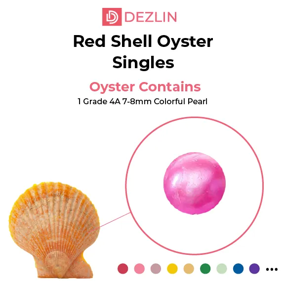 Rings YXB1 Red Shell Oyster Freshwater Round Pearls Rings YXB1 Red Shell Oyster Freshwater Round Pearls
