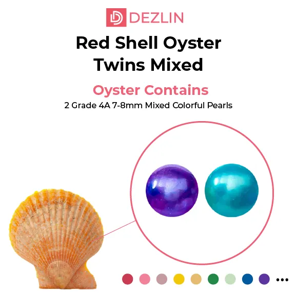 Rings YXB1 Red Shell Oyster Freshwater Round Pearls Rings YXB1 Red Shell Oyster Freshwater Round Pearls