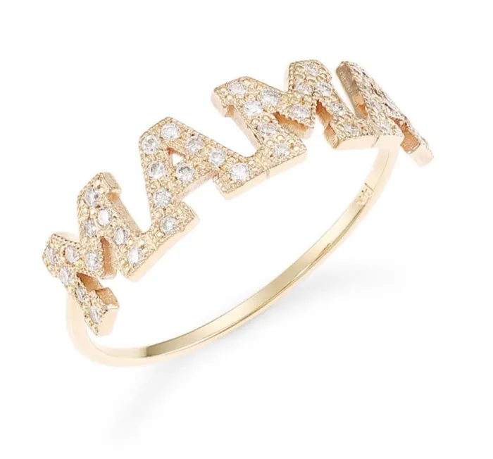 Rings Zo Chicco MAMA 14K Yellow Gold Diamond Ring