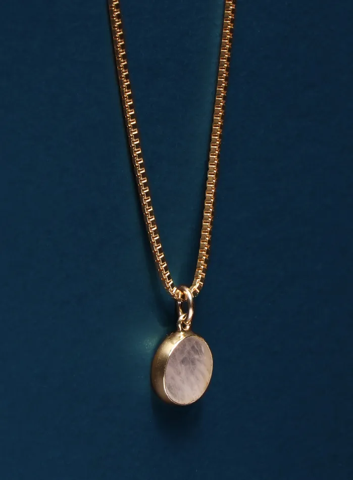 Rose Quartz Gemstone Necklace WE ARE ALL SMITH Mens Jewelry Clothing Necklaces