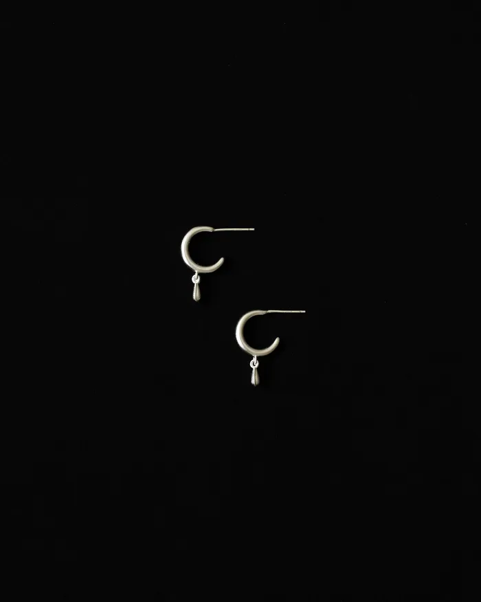 Saloma Brushed Dangle Drop Stud Earrings MYJN Earrings