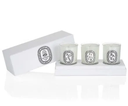Set of Small Candles Berries Fig Tree Roses Diptyque Necklaces