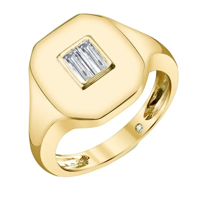 Shay Fine Jewelry Rings BAGUETTE DIAMOND PINKY RING