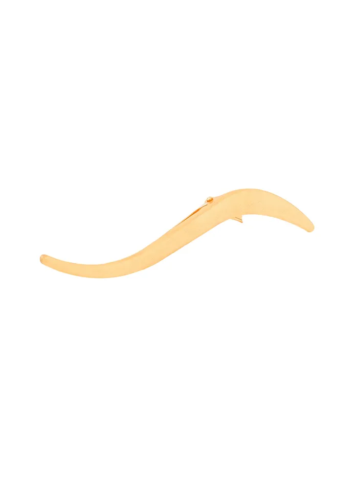 Stylish Hair Clips Gold Plated Banana Clips for Women Premium Alloy 13cm Gold Yellow Chimes Earrings