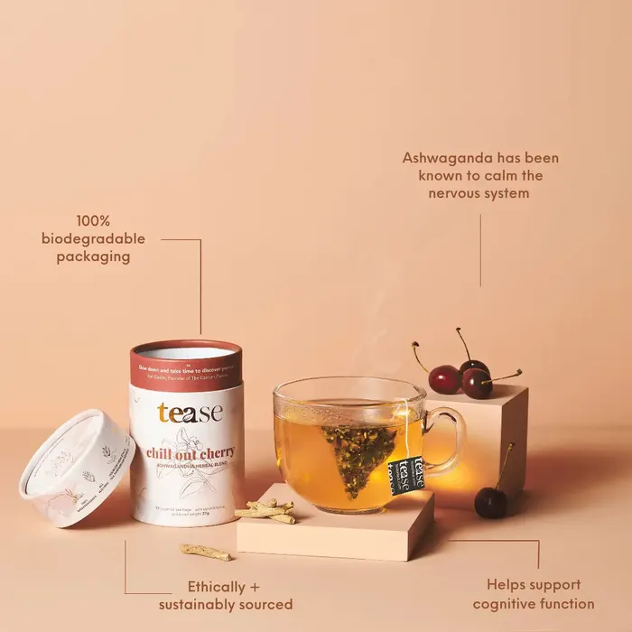 Tease Chill Out Cherry Ashwagandha Tea Blend Rings