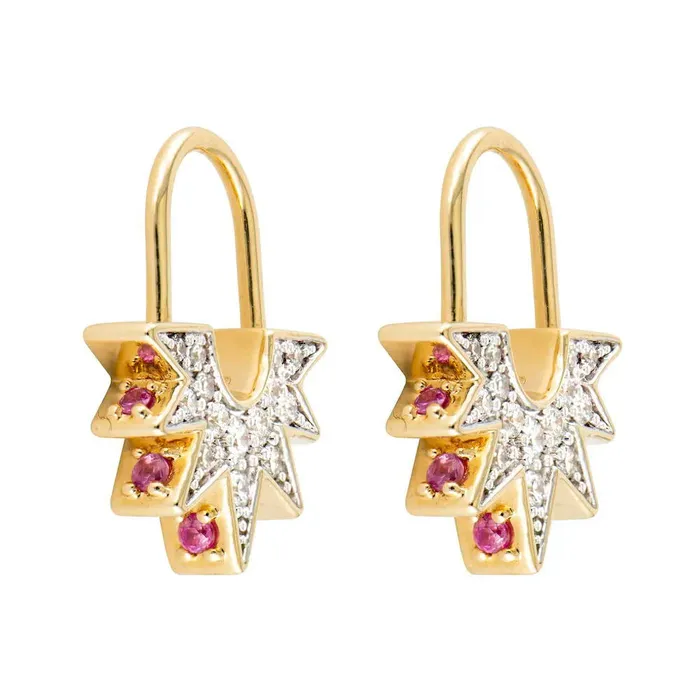 Three Stories Jewelry Earrings Unlock Love Explosion Hoop Earrings
