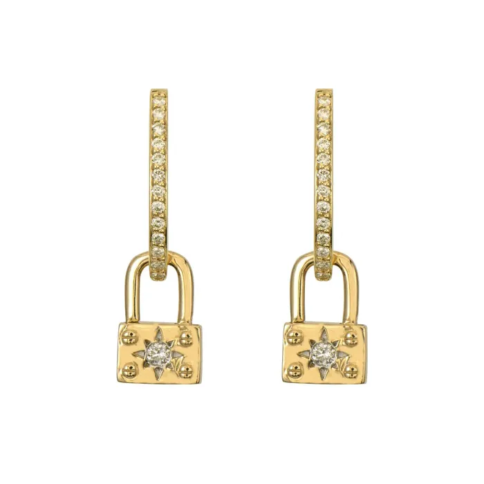 Three Stories Jewelry Earrings Unlock Love Starburst Charms