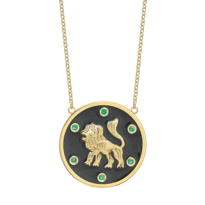 Tracee Nichols Necklaces The Lion Enamel Token Necklace