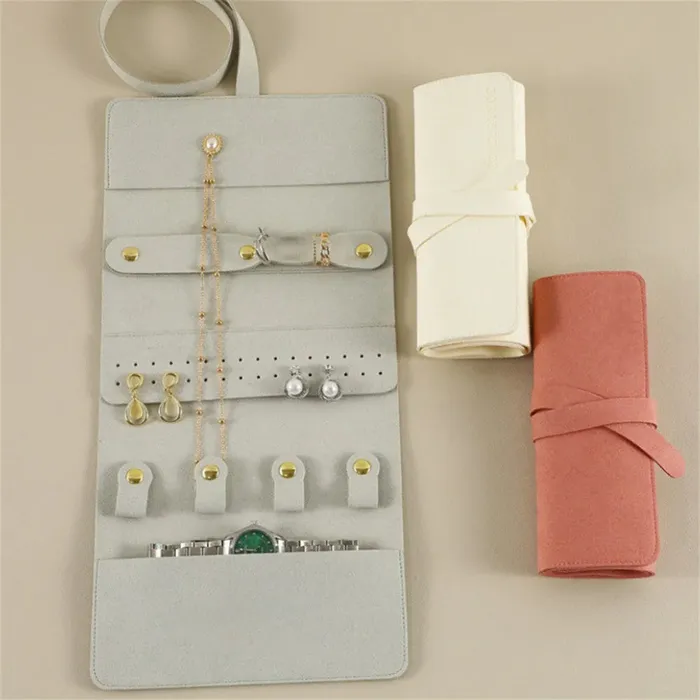 Trendy Global Store Earrings Travel Jewelry Organizer Roll