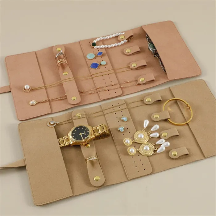 Trendy Global Store Earrings Travel Jewelry Organizer Roll