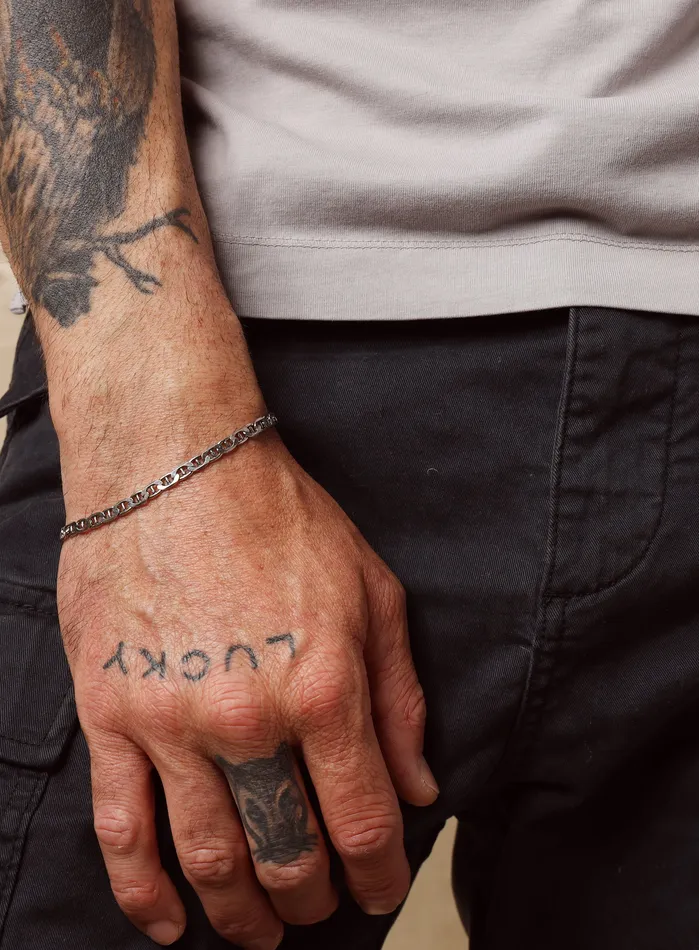 WE ARE ALL SMITH Mens Jewelry Clothing Bracelets 925 Oxidized Sterling Double Anchor Chain Bracelet for Men WE ARE ALL SMITH Mens Jewelry Clothing Bracelets 925 Oxidized Sterling Double Anchor Chain Bracelet for Men