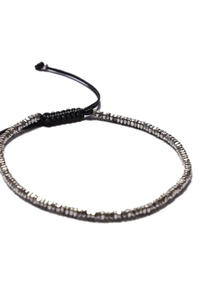 WE ARE ALL SMITH Mens Jewelry Clothing Bracelets Mini Beads White Brass Bead Bracelet