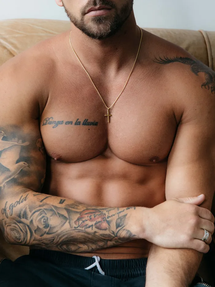 WE ARE ALL SMITH Mens Jewelry Clothing Necklaces 14k Gold Filled and Vermeil Gold Cross Necklace for Men