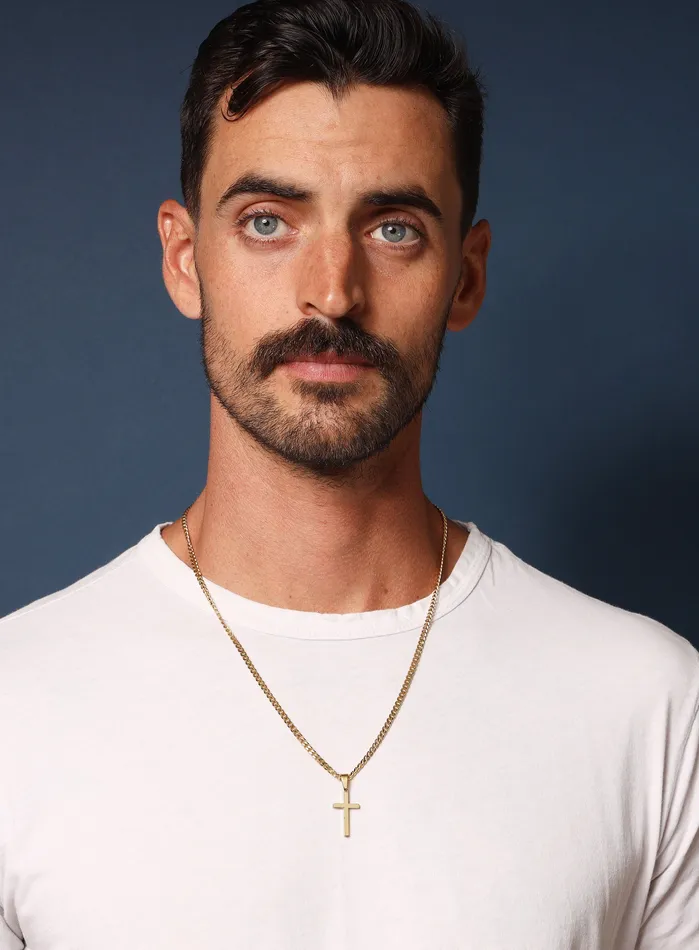 WE ARE ALL SMITH Mens Jewelry Clothing Necklaces Gold Cross Necklace for Men