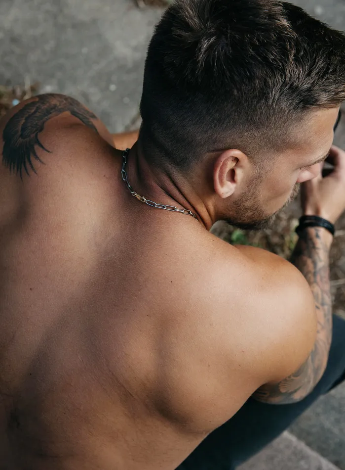WE ARE ALL SMITH Mens Jewelry Clothing Necklaces Large Clip Chain Necklace for Men
