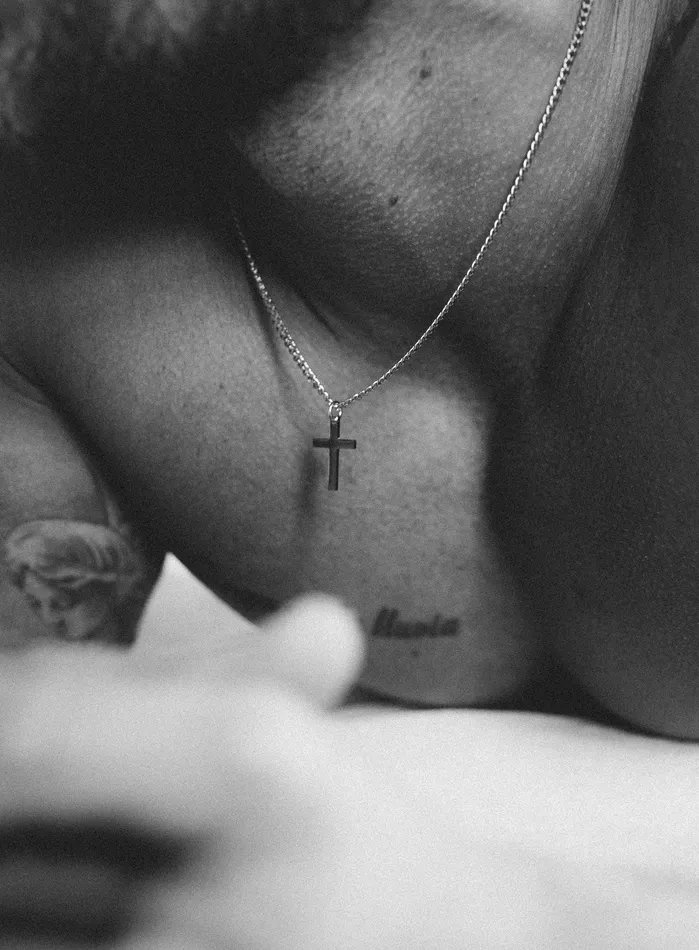 WE ARE ALL SMITH Mens Jewelry Clothing Necklaces Waterproof Stainless Steel Cross For Men