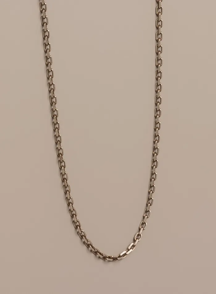 WE ARE ALL SMITH Mens Jewelry Clothing Oxidized Sterling Chocolate Vermeil Gold Cable Chain Necklace Necklaces
