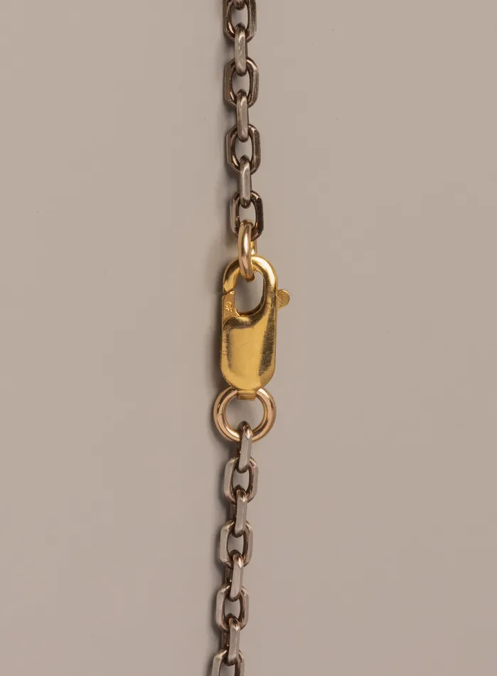 WE ARE ALL SMITH Mens Jewelry Clothing Oxidized Sterling Chocolate Vermeil Gold Cable Chain Necklace Necklaces