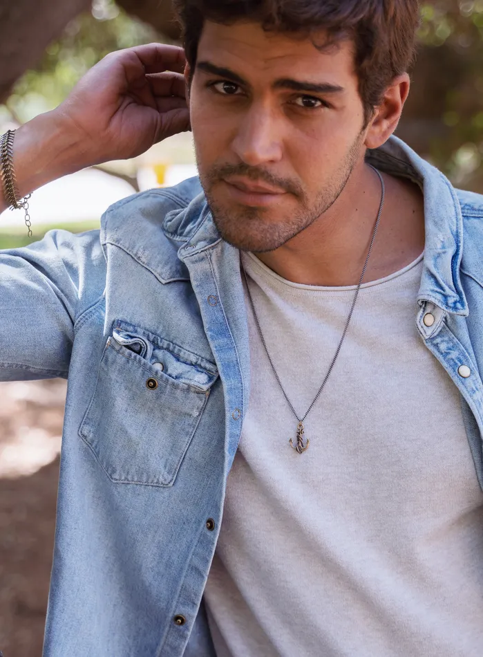 We Are All Smith Necklaces Bronze Anchor Necklace for Men