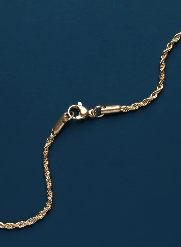 WE ARE ALL SMITH Necklaces Gold Plated Cross Necklace for Men with Rope Chain