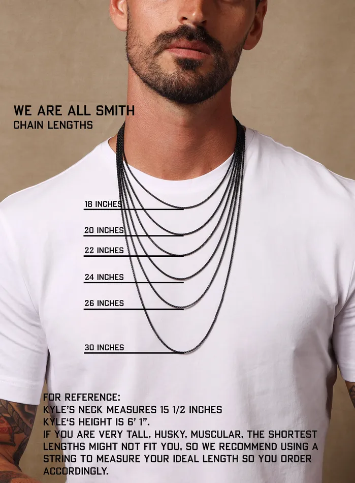 WE ARE ALL SMITH Necklaces Saint Christopher Large Rectangular Medal Necklace for Men