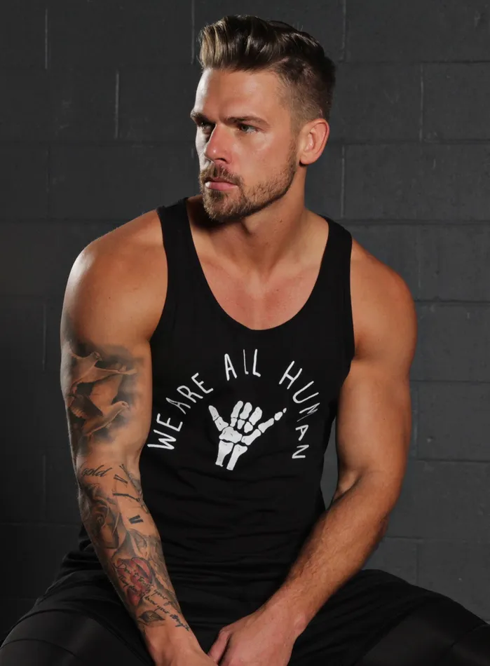 WE ARE ALL SMITH Rings We Are All Human Black Tank Top